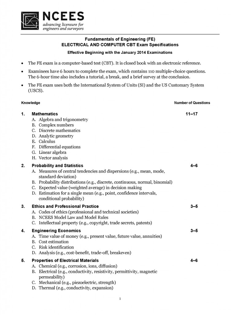 CBT FE Exam Electrical